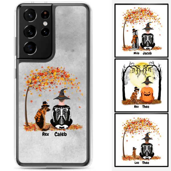 Halloween Man and Dog / Cat - | Customizable Samsung Case