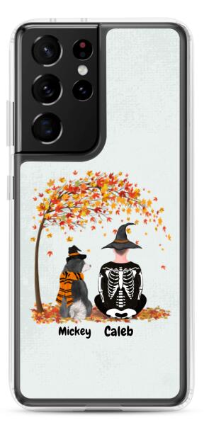 Halloween Man and Dog / Cat - | Customizable Samsung Case