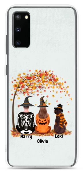 Halloween Couple and Dog / Cat | Customizable Samsung Case