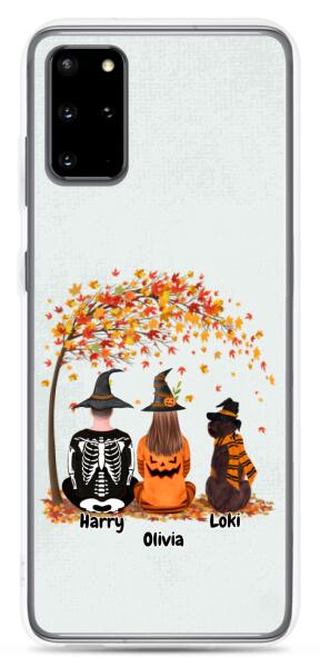 Halloween Couple and Dog / Cat | Customizable Samsung Case