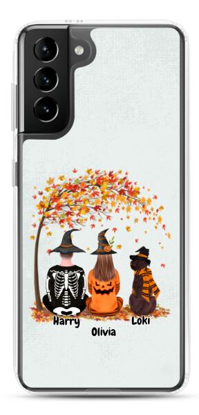 Halloween Couple and Dog / Cat | Customizable Samsung Case