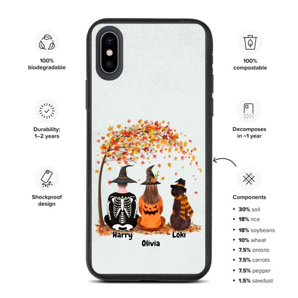 Halloween Couple and Dog / Cat | Customizable iPhone/Eco iPhone Case