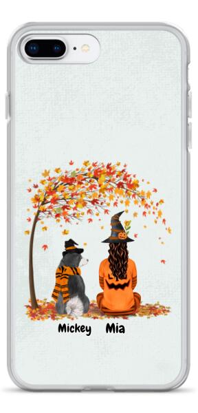 Halloween Lady and Dog / Cat - | Customizable iPhone/Eco iPhone Case