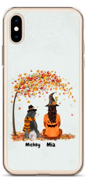 Halloween Lady and Dog / Cat - | Customizable iPhone/Eco iPhone Case