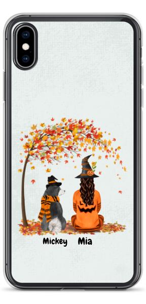 Halloween Lady and Dog / Cat - | Customizable iPhone/Eco iPhone Case