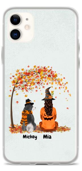 Halloween Lady and Dog / Cat - | Customizable iPhone/Eco iPhone Case