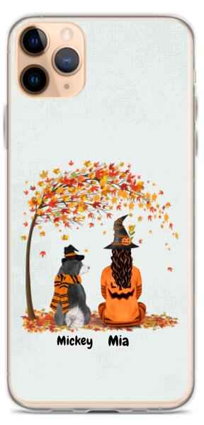 Halloween Lady and Dog / Cat - | Customizable iPhone/Eco iPhone Case