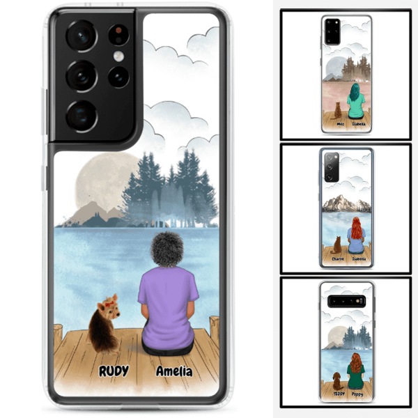 Lady and Dog / Cat | Customizable Samsung Case