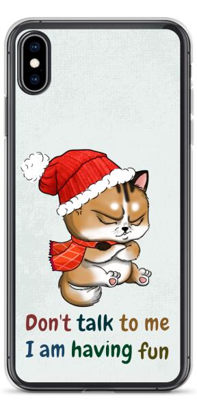 Funny Christmas Cat - Customizable iPhone/Eco iPhone Case design