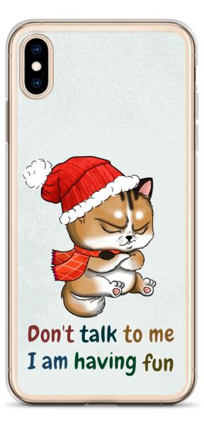 Funny Christmas Cat - Customizable iPhone/Eco iPhone Case design