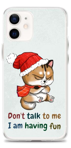 Funny Christmas Cat - Customizable iPhone/Eco iPhone Case design