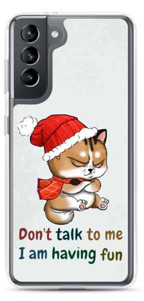 Funny Christmas Cat - Customizable Samsung Case design