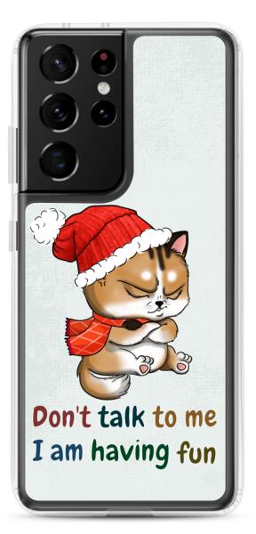 Funny Christmas Cat - Customizable Samsung Case design