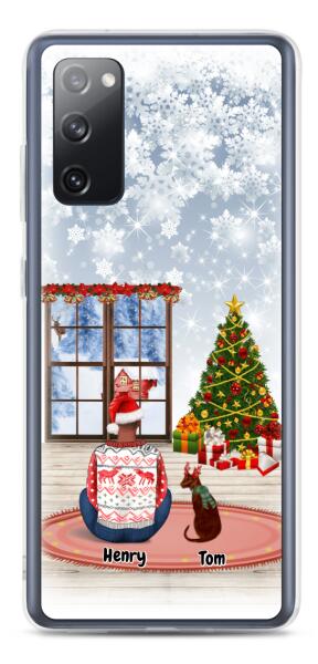 Christmas Man and Dog(s) / Cat(s) - Up to 2 pets | Customizable Samsung Case