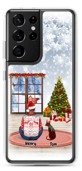 Christmas Man and Dog(s) / Cat(s) - Up to 2 pets | Customizable Samsung Case