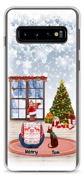 Christmas Man and Dog(s) / Cat(s) - Up to 2 pets | Customizable Samsung Case