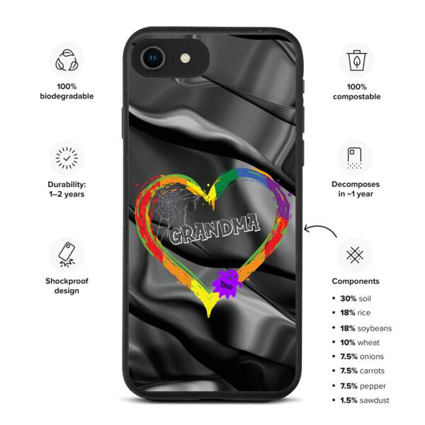 Halloween Heart Family - Up to 8 Family Members | Customizable iPhone/Eco iPhone Case