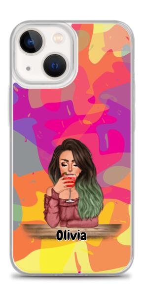 Lady with Pets Cats/Dogs - Up to 2 Pets | Customizable iPhone/Eco iPhone Case