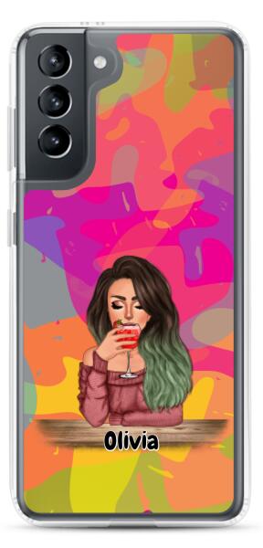 Lady with Pets Cats/Dogs - Up to 2 Pets | Customizable Samsung Case