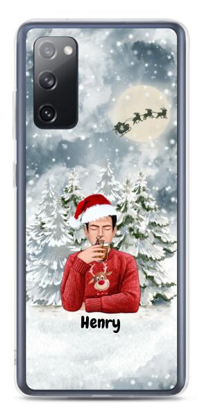 Christmas Man with Pets Dog(s) / Cat(s) - Up to 2 Pets | Customizable Samsung Case