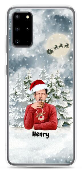 Christmas Man with Pets Dog(s) / Cat(s) - Up to 2 Pets | Customizable Samsung Case