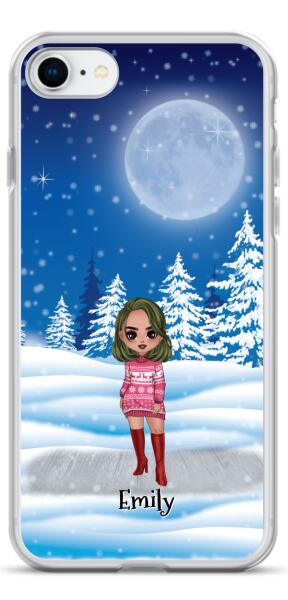 Christmas Besties Chibi - Up to 4 girls | Customizable iPhone/Eco iPhone Case