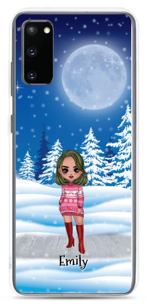 Christmas Besties Chibi - Up to 4 girls | Customizable Samsung Case