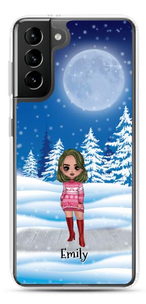 Christmas Besties Chibi - Up to 4 girls | Customizable Samsung Case