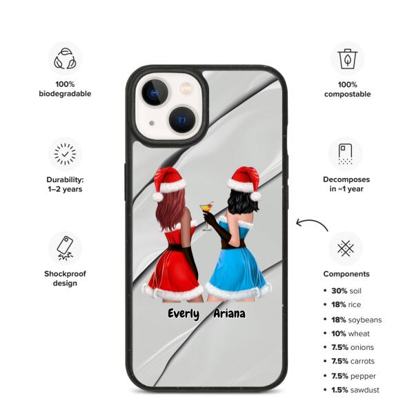 Christmas Besties 2 Girls | Customizable iPhone/Eco iPhone Case