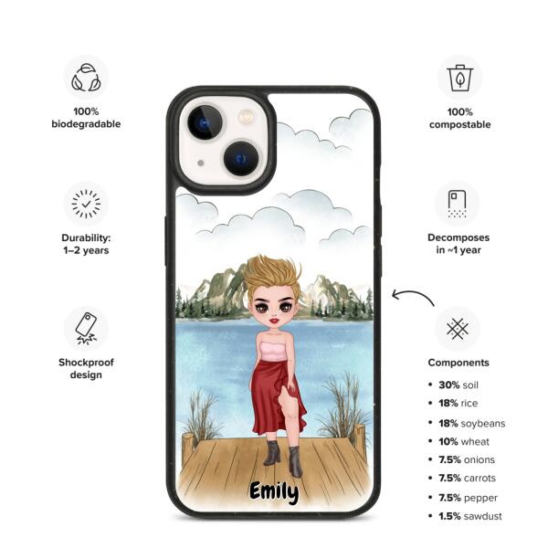 Besties Chibi - Up to 4 girls | Customizable iPhone/Eco iPhone Case