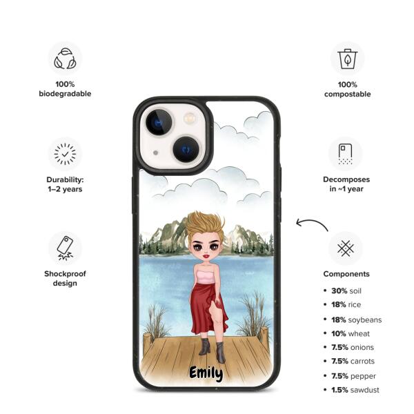 Besties Chibi - Up to 4 girls | Customizable iPhone/Eco iPhone Case