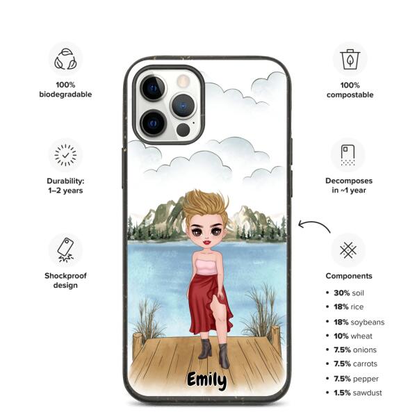 Besties Chibi - Up to 4 girls | Customizable iPhone/Eco iPhone Case