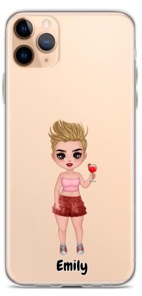 Best friends With Cocktails - Up to 3 girls | Customizable iPhone/Eco iPhone Case