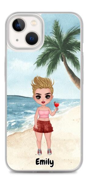 Best friends With Cocktails - Up to 3 girls | Customizable iPhone/Eco iPhone Case