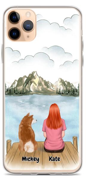 Lady and Dog / Cat | Customizable iPhone/Eco iPhone Case