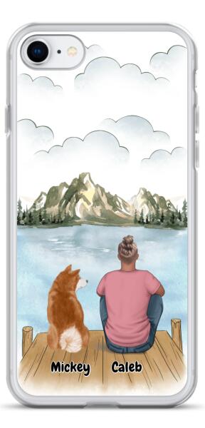 Man and Dog / Cat | Customizable iPhone/Eco iPhone Case