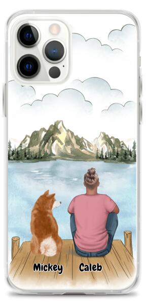Man and Dog / Cat | Customizable iPhone/Eco iPhone Case