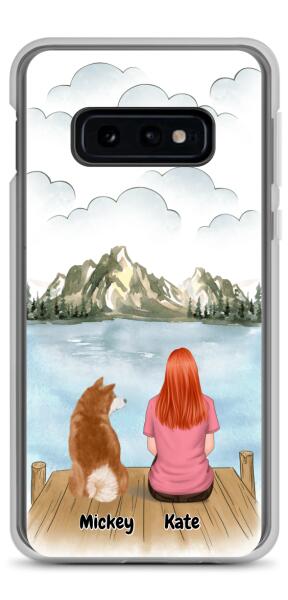 Lady and Dog / Cat | Customizable Samsung Case