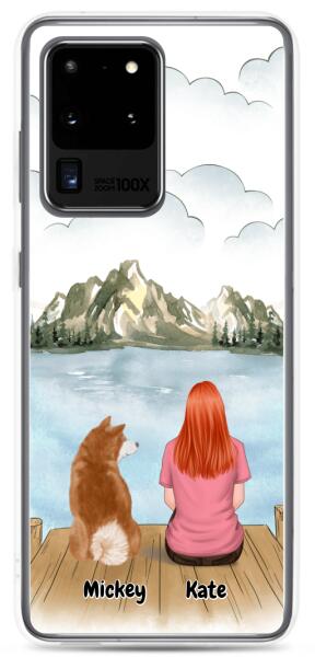 Lady and Dog / Cat | Customizable Samsung Case