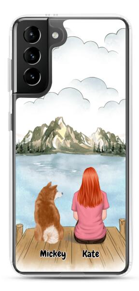 Lady and Dog / Cat | Customizable Samsung Case