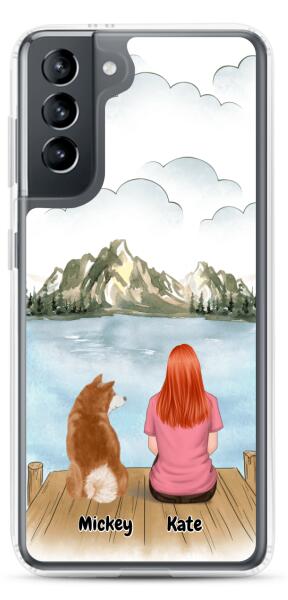 Lady and Dog / Cat | Customizable Samsung Case