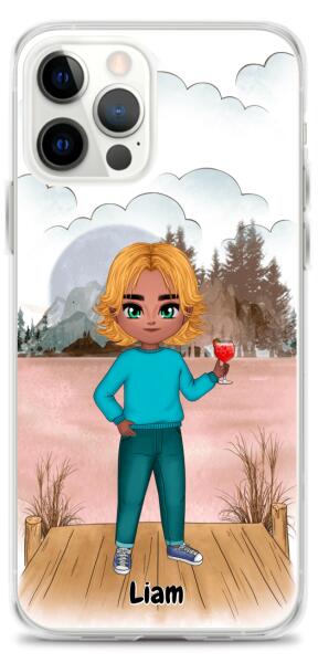 Best Friends Chibi - Up to 2 Girls/Boys | Customizable iPhone/Eco iPhone Case