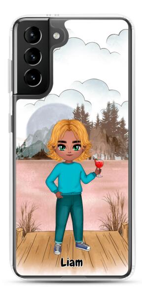 Best Friends Chibi - Up to 2 Girls/Boys | Customizable Samsung Case