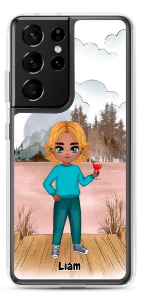 Best Friends Chibi - Up to 2 Girls/Boys | Customizable Samsung Case